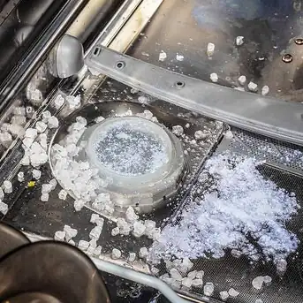 Dishwasher with limescale damage.