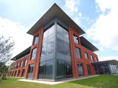 Close up of the Innovation Centre Medway in Chatham.